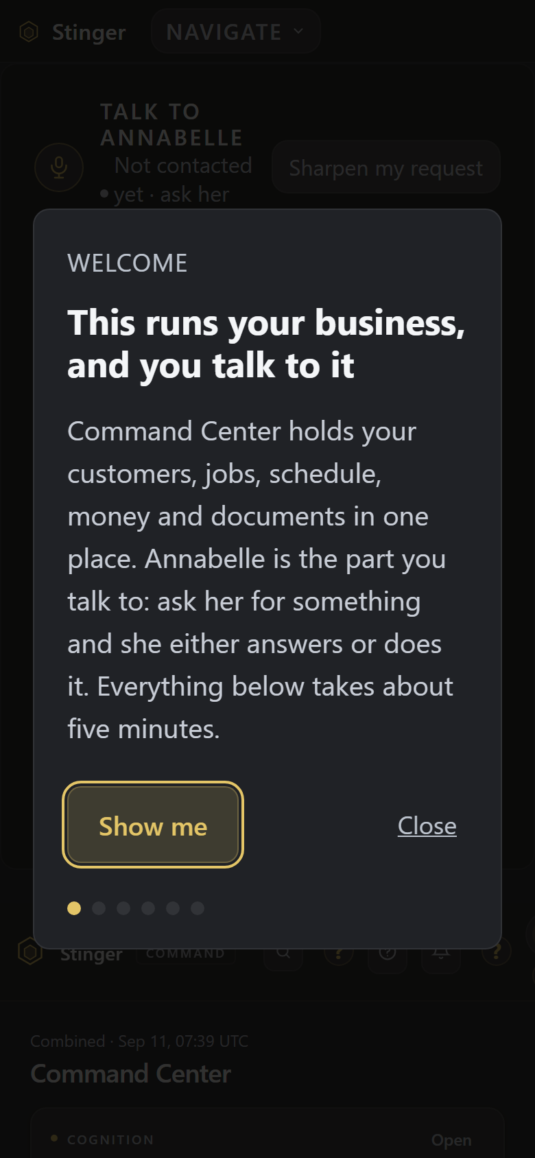 And on a phone. Follow the welcome prompts before starting daily work, with the introduction available on the smaller screen.